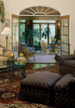 The Distinctive shape of the family room and sunroom gives the house the character it so richly deserves.